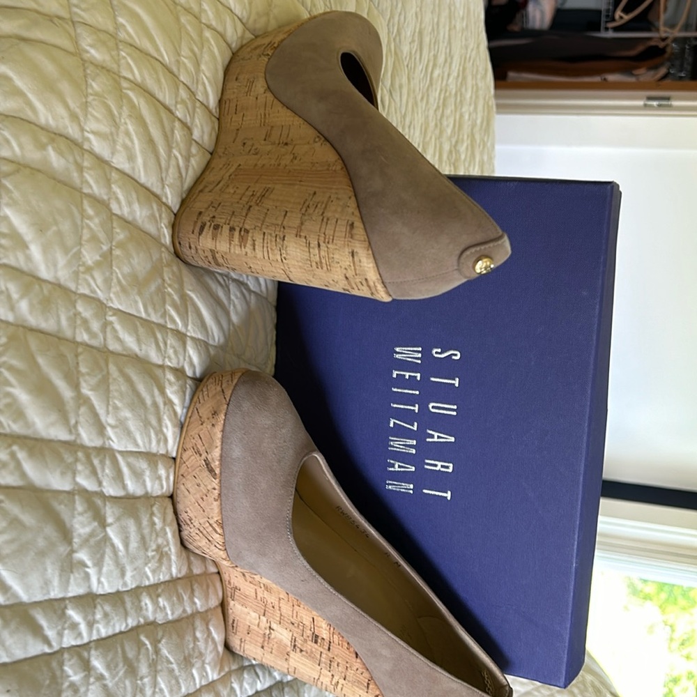 Stuart Weizmann Cork Pumps. Worn Once, Excellent … - image 1